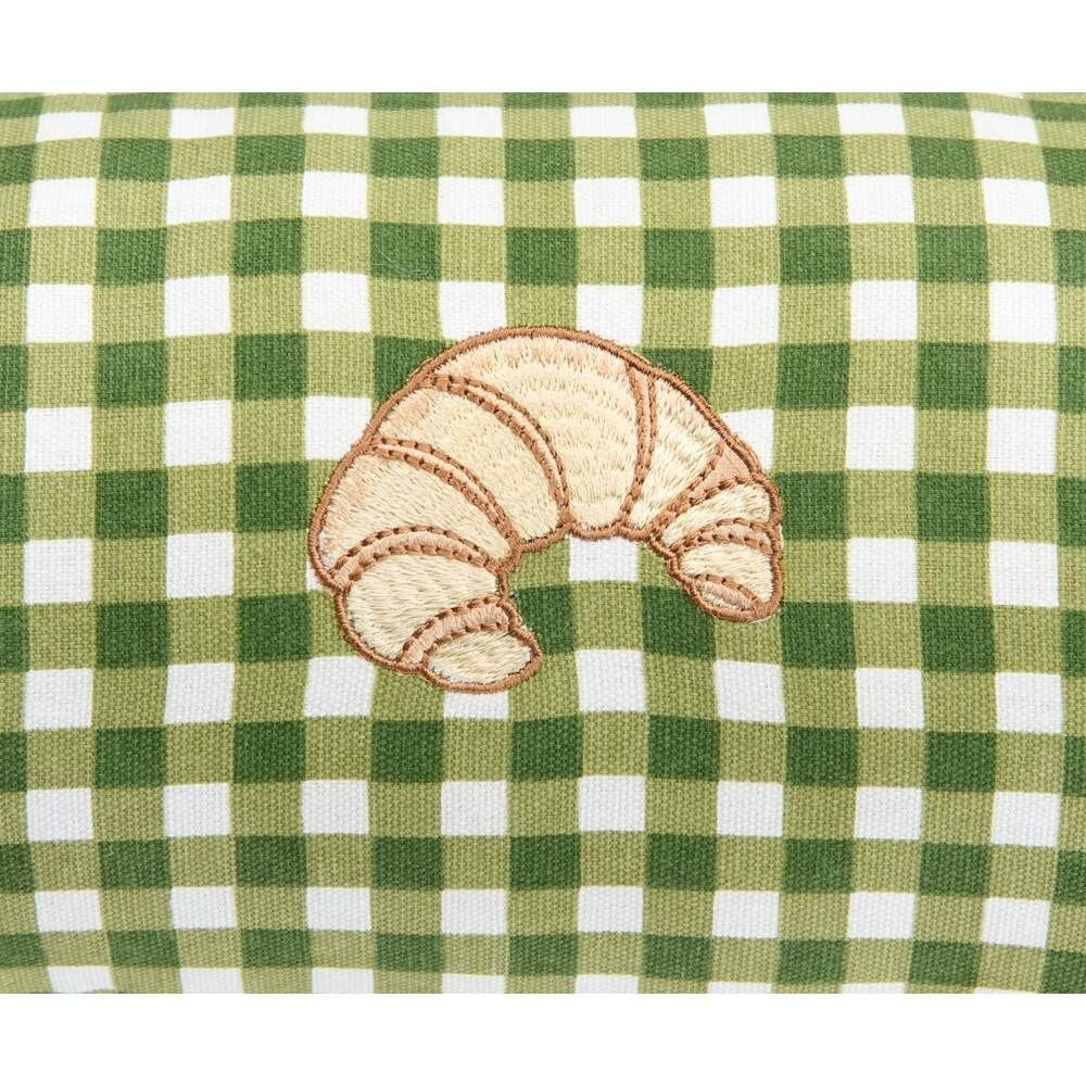 Little&Bigger Breakfast Club bed gingham green croissant