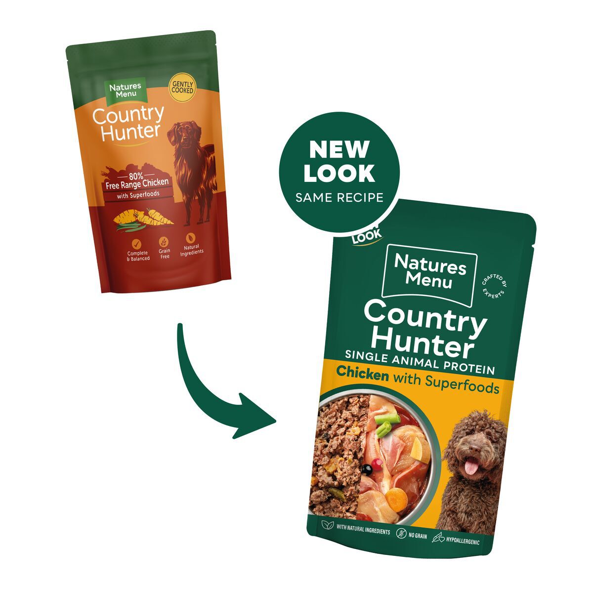 Natures:menu Country Hunter Hund Kyckling 150 g 
