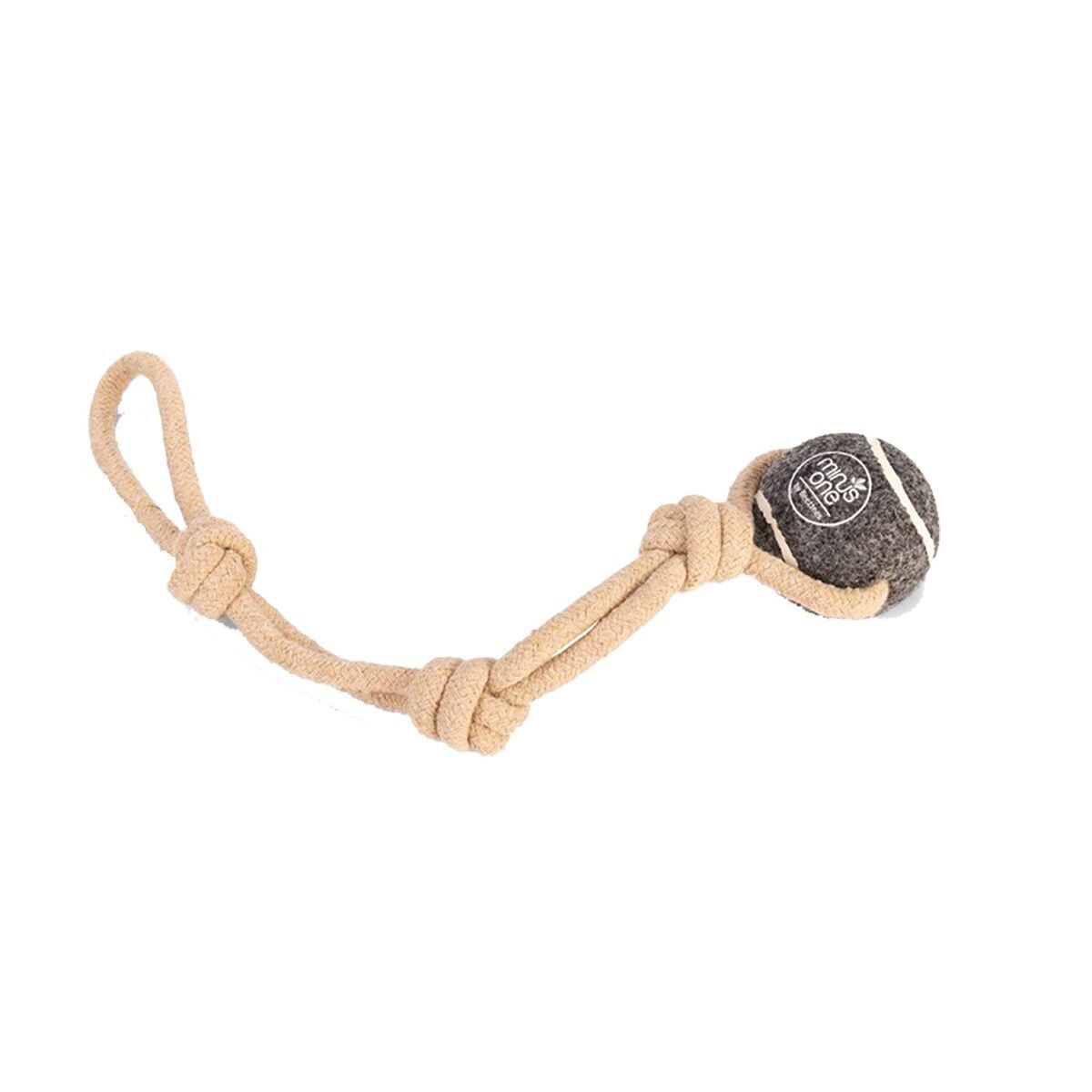 Beeztees minus one Dog Toy tennisball cord
