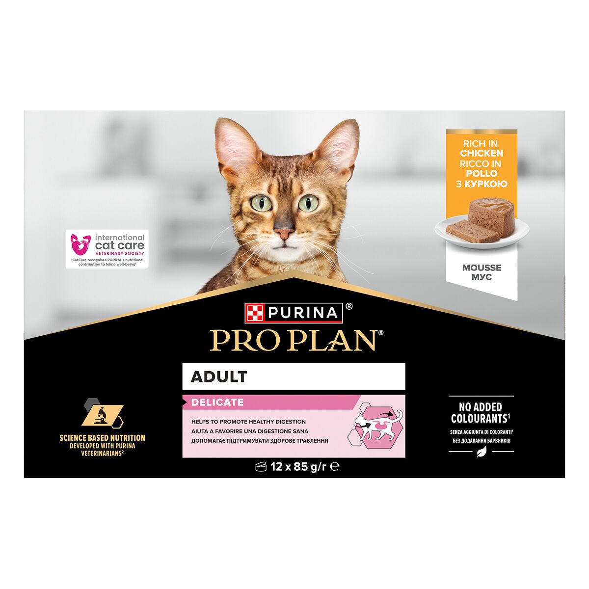 Purina Pro Plan Cat Delicate Mousse Chicken Våtfoder till Katt 12x85 g