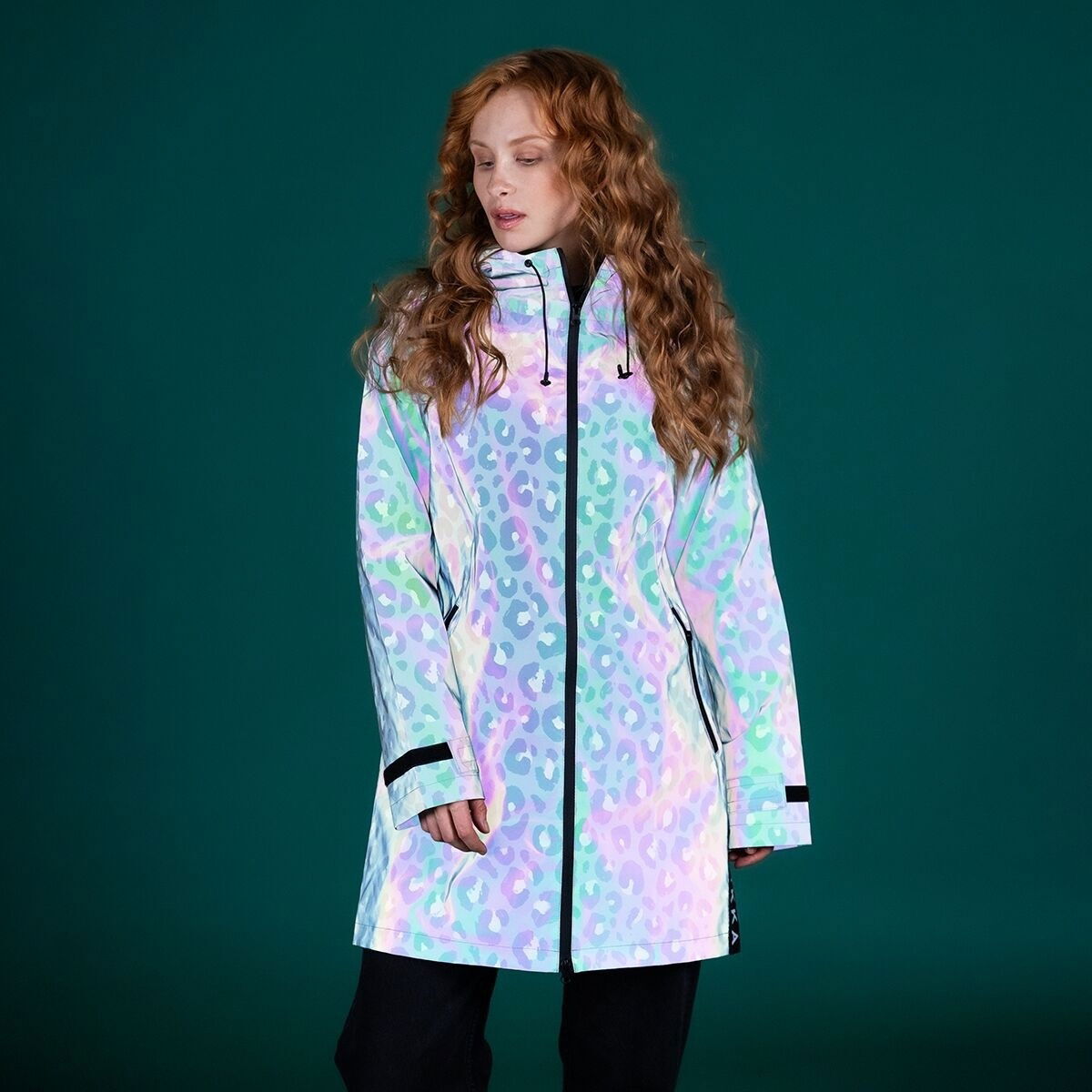 PAIKKA Human Visibility Raincoat, green leo