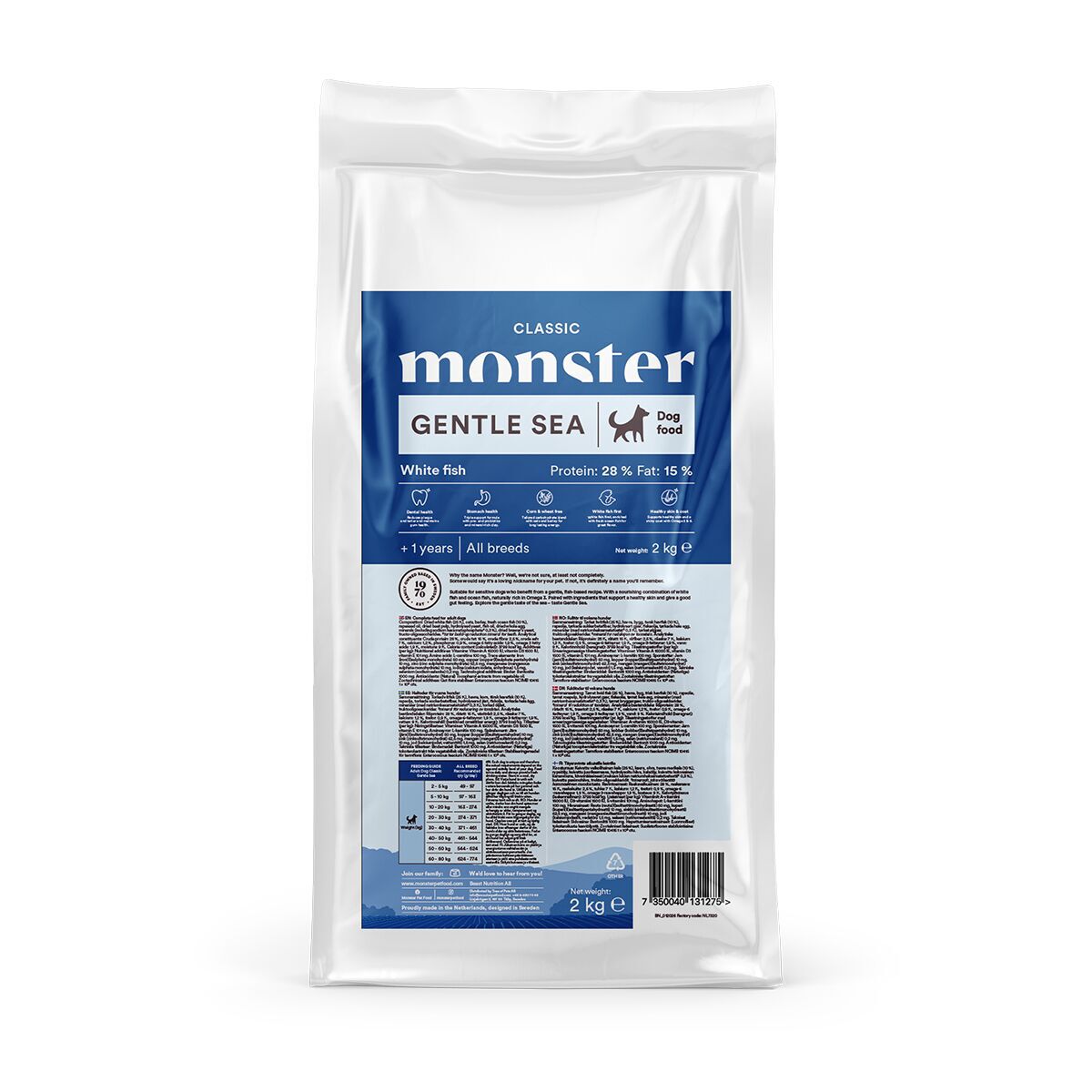 Monster Classic Dog Adult Gentle Sea Torrfoder till Hund