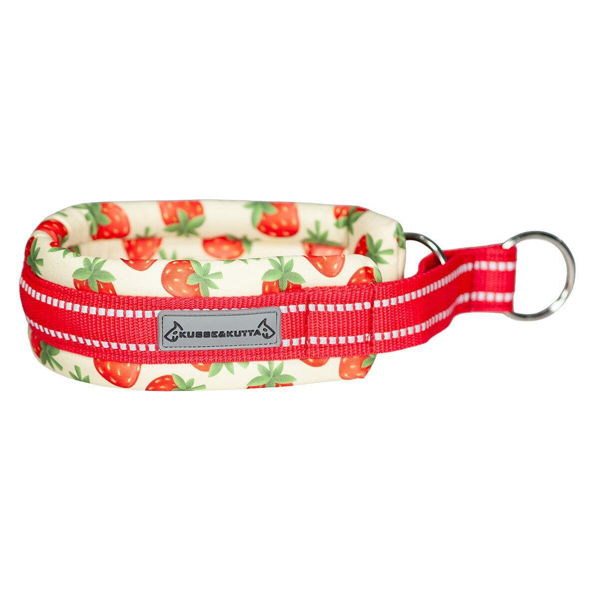 Kusse&Kutta lycra collar, strawberry