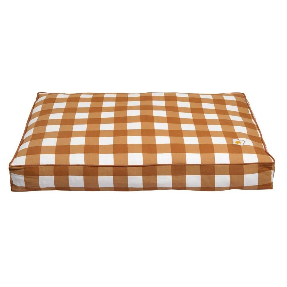 Little&Bigger Breakfast Club mattress gingham brown fried egg