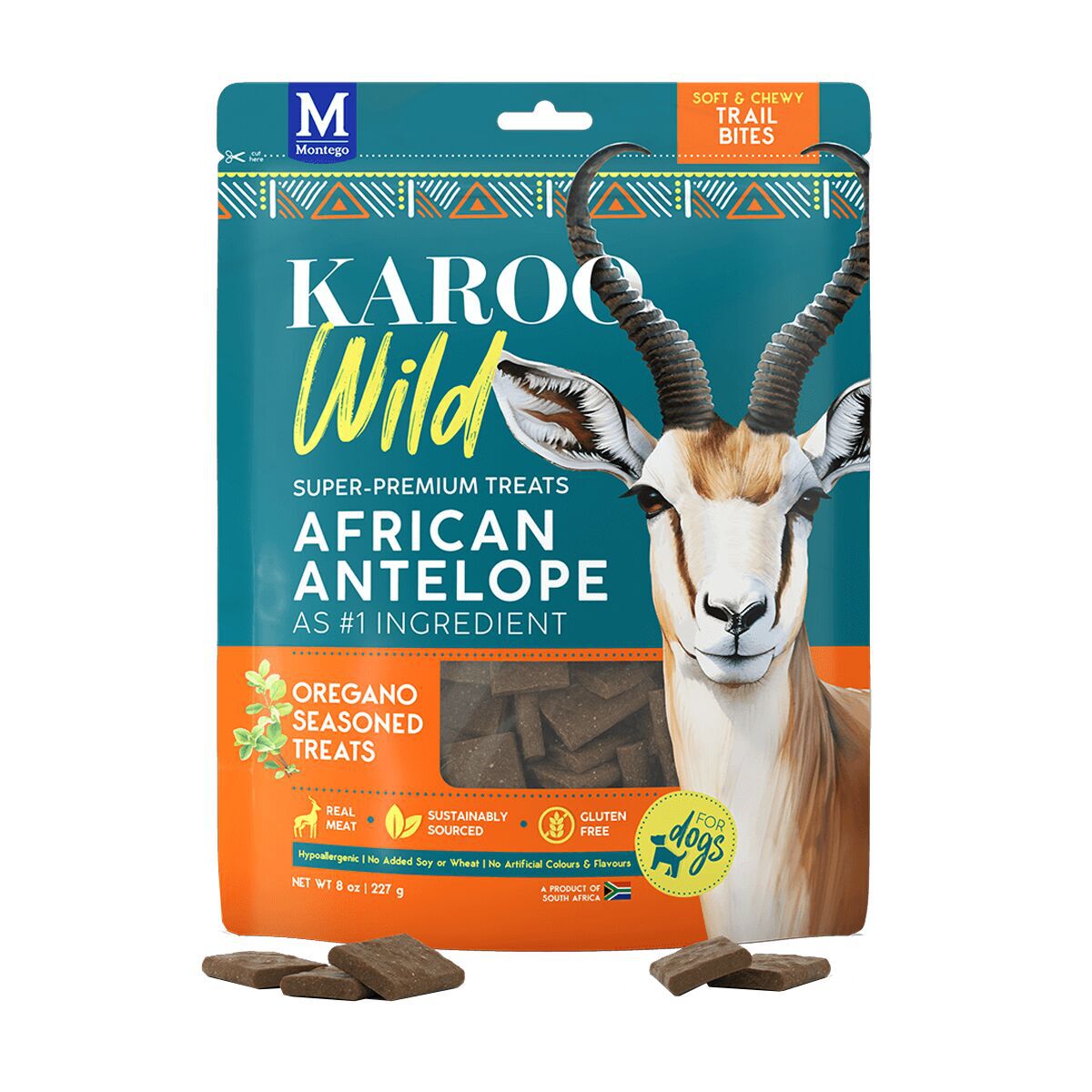 Karoo Wild Trail Bites Hundgodis med Oregano och Antilopkött