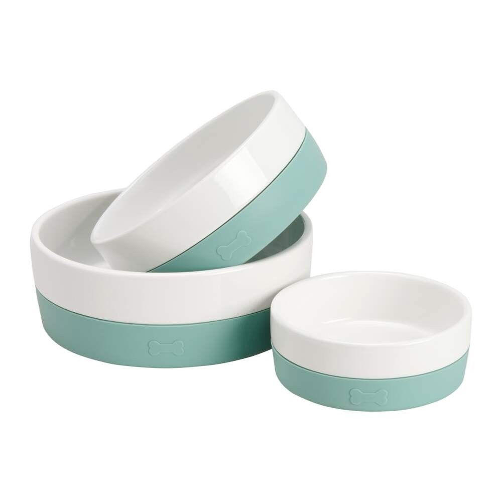 Basic ceramic bowl with silicone base mint