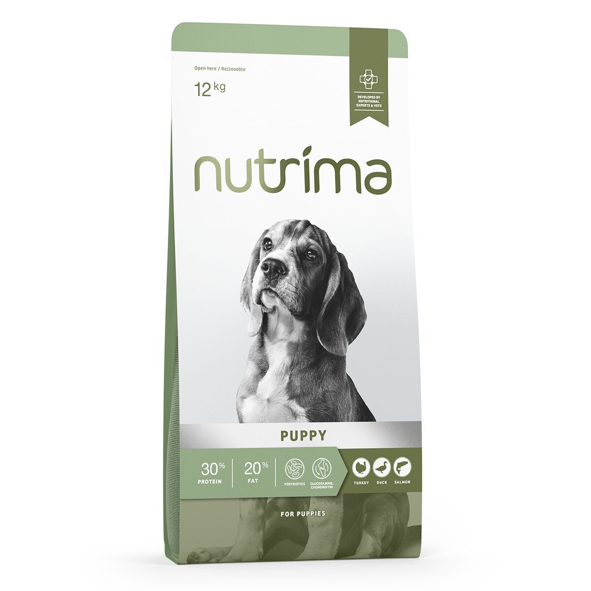 Nutrima Puppy Turkey, Duck & Salmon Torrfoder till Valp