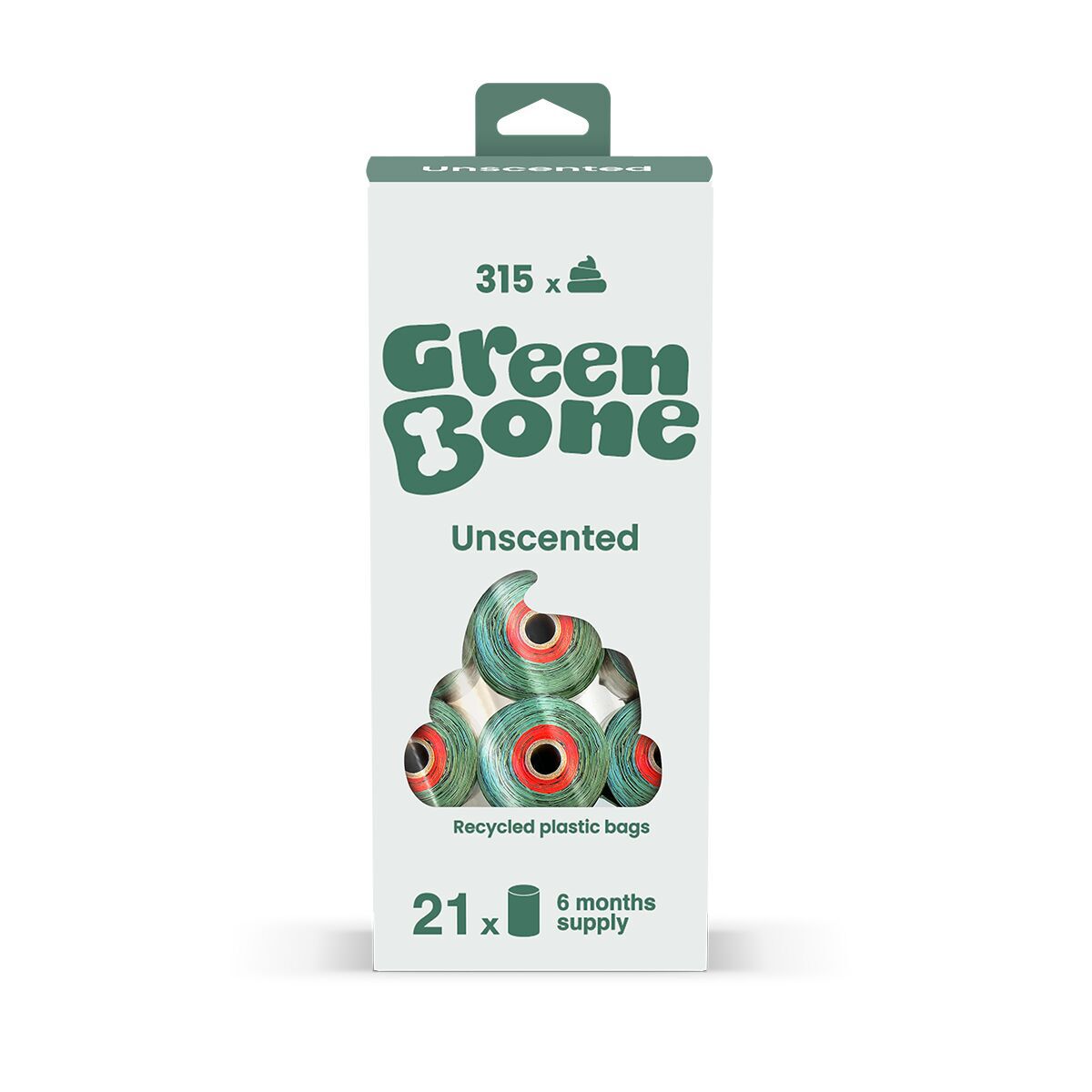 Green Bone Biobajspåsar Oparfymerad Refill Stor