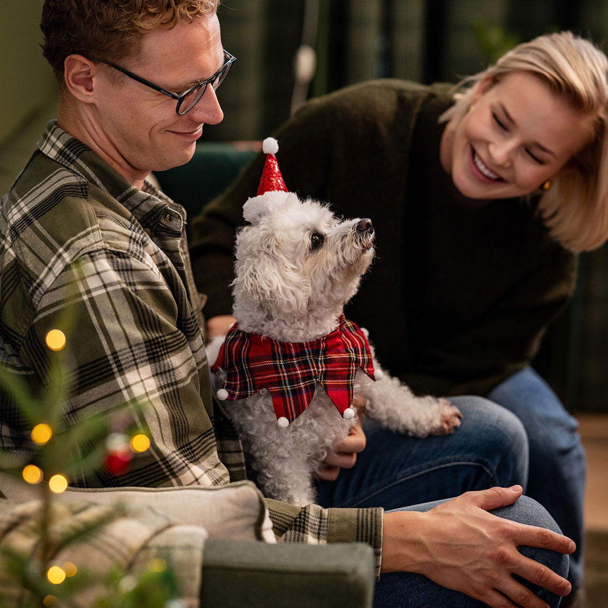 Little&Bigger Xmas Clip hat red