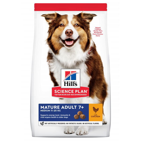 Hills Science Plan Dog Mature Adult 7+ Medium Chicken | Hund - Seniorhund - Seniorfoder till hund | DogStyle