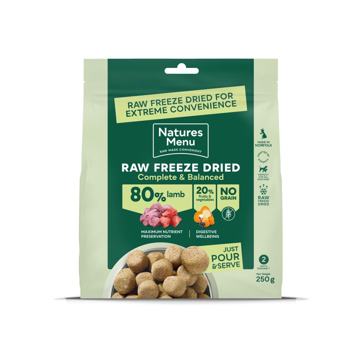 NaturesMenu Dog Freeze Dried Lamb Frystorkat Hundfoder