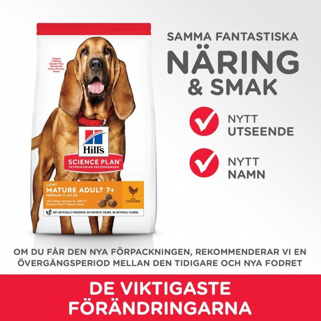 Hill's Science Plan Canine Mature Light Medium Chicken 