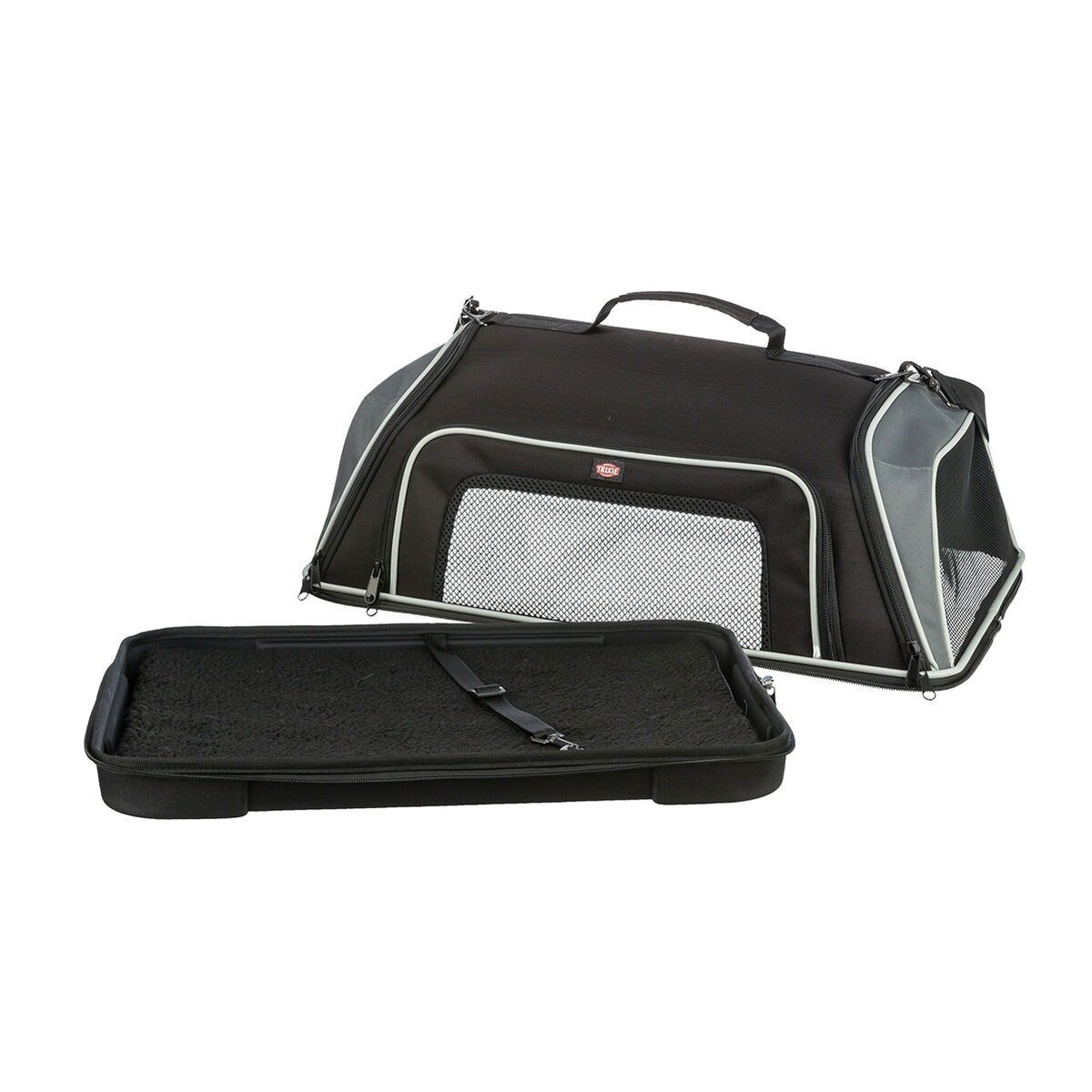 Trixie Boarding airline carrier, black/grey