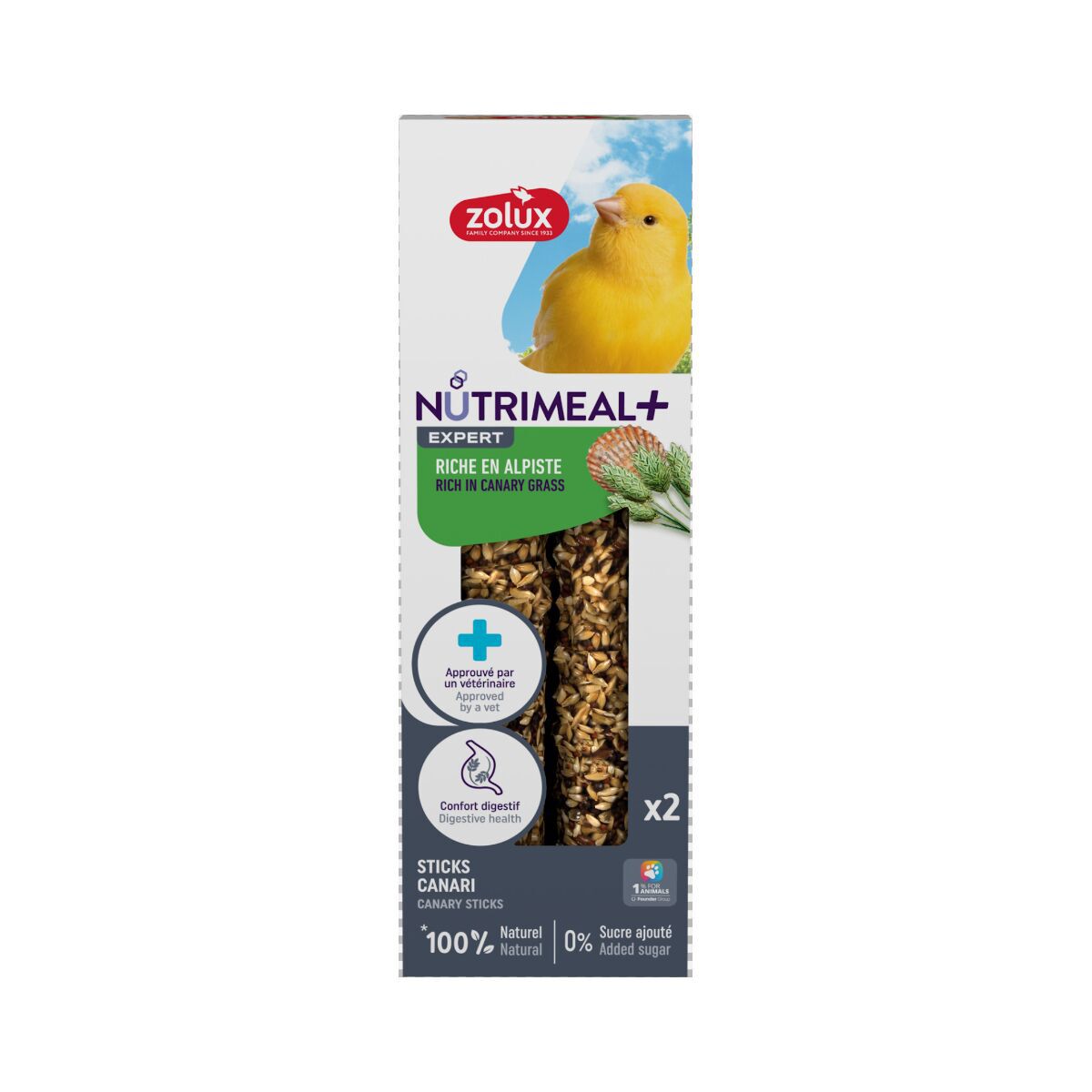 Zolux Nmeal Canary Grass Stick Fågelgodis 110 g