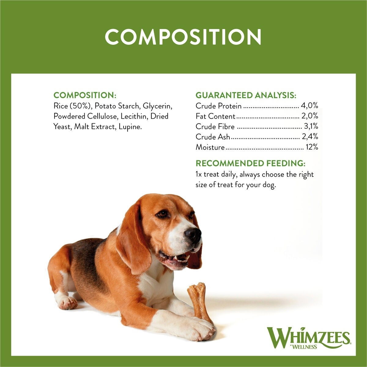 Whimzees Ricebone L Functional chew for dogs