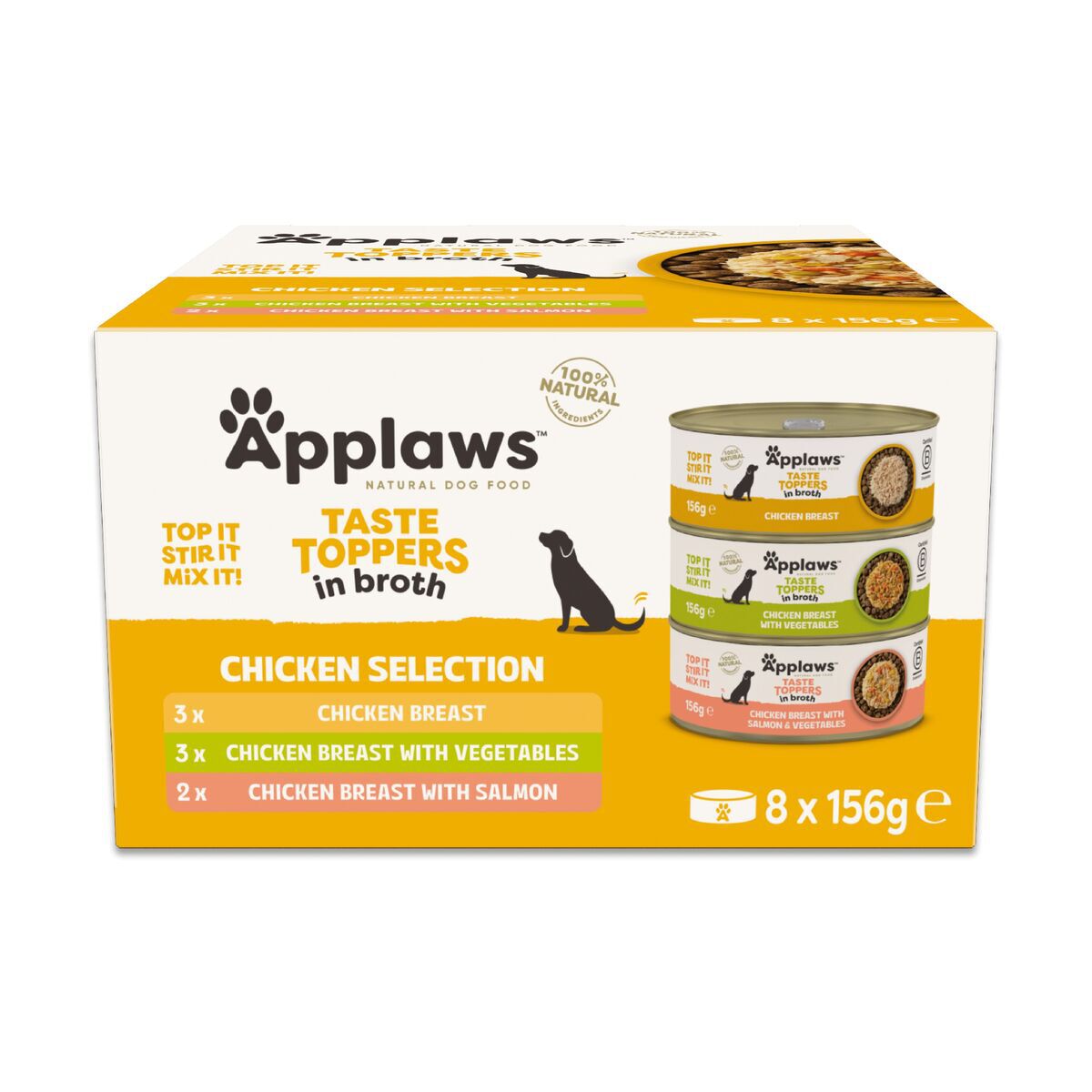 Applaws Smaksättare till Hundfoder Buljong Multipack 8x156g