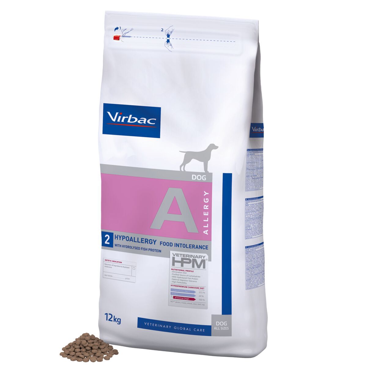 Virbac HPM Dog A2 Allergy Hypoallergy Salmon Veterinärfoder till Hund