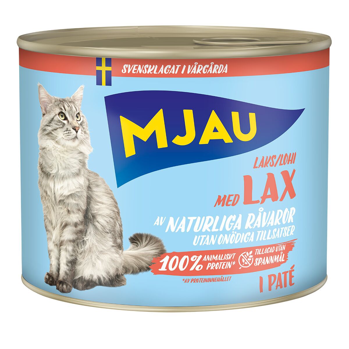 Mjau Paté med Lax 635 g | Katt - Kattmat - Våtfoder till katt | DogStyle