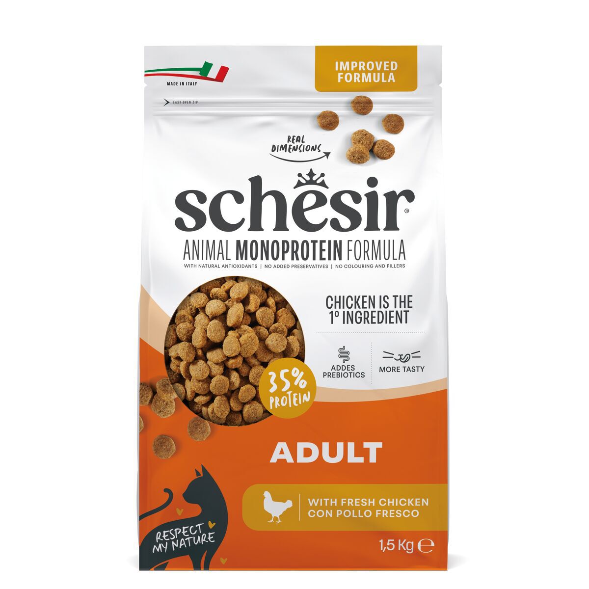 Schesir Cat Adult Animal Monoprotein Formula Chicken Torrfoder till Katt