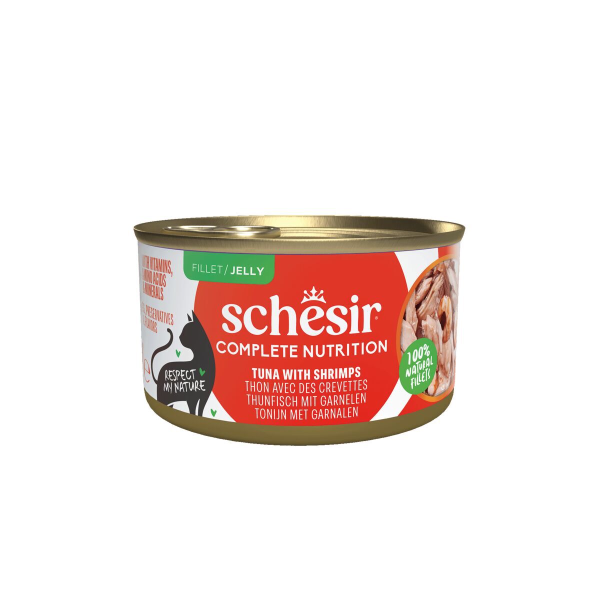 Schesir Cat Adult Tuna &amp; Prawns Jelly 85 g