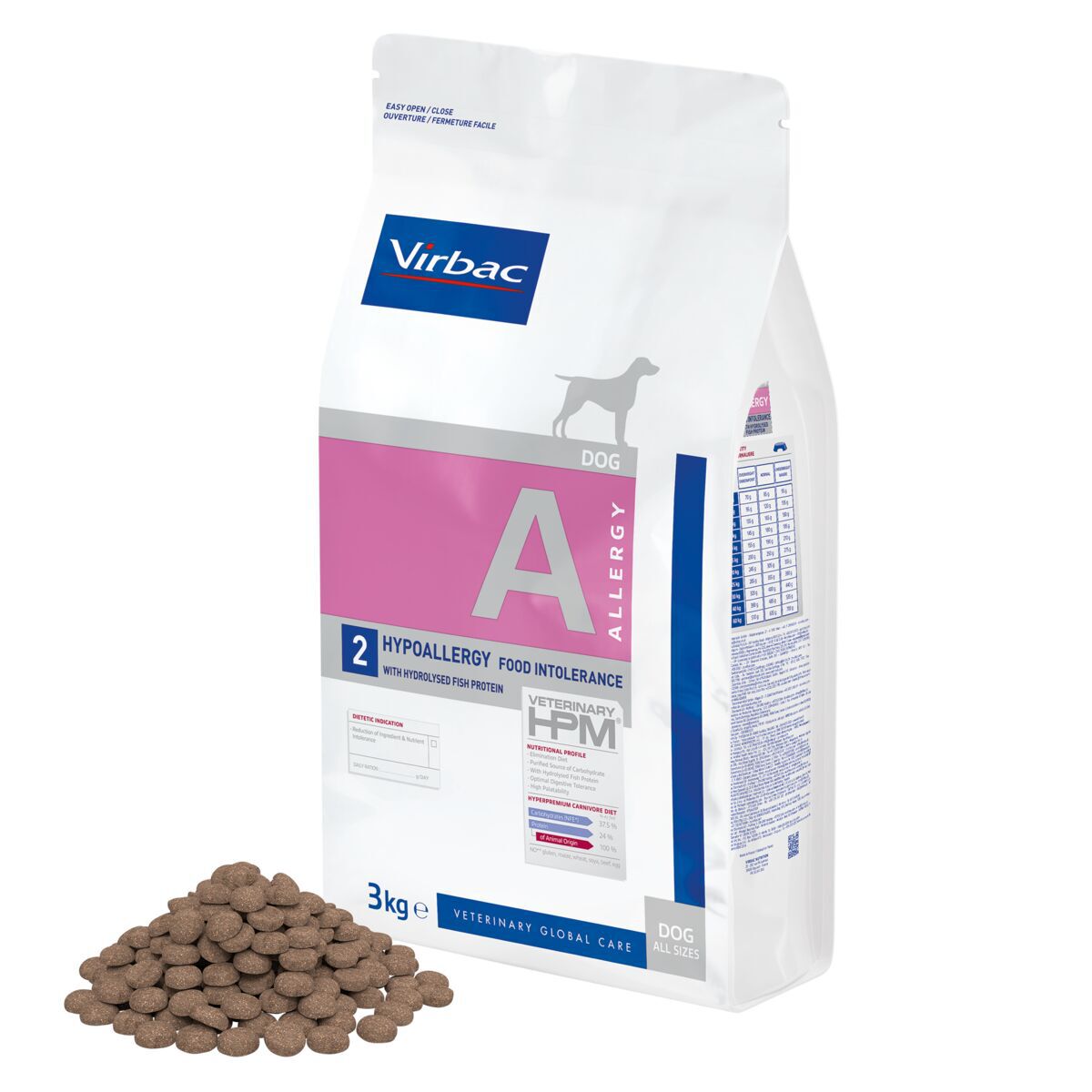 Virbac HPM Dog A2 Allergy Hypoallergy Salmon Veterinärfoder till Hund