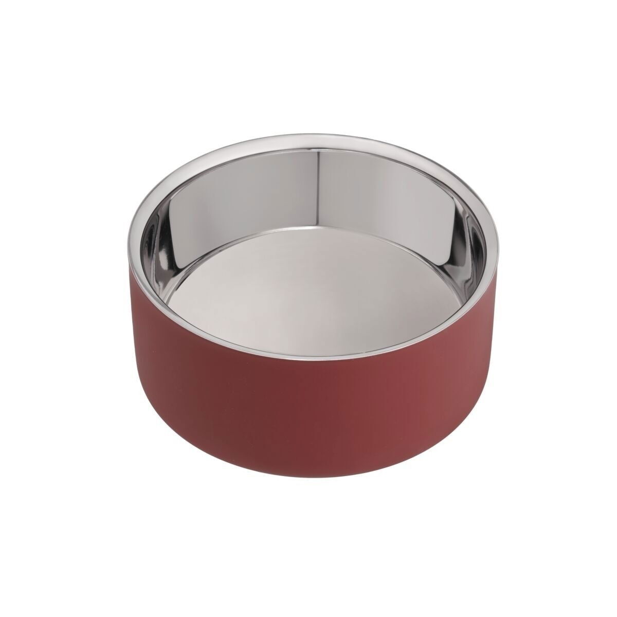 Basic DoubleWall metal bowl maroon