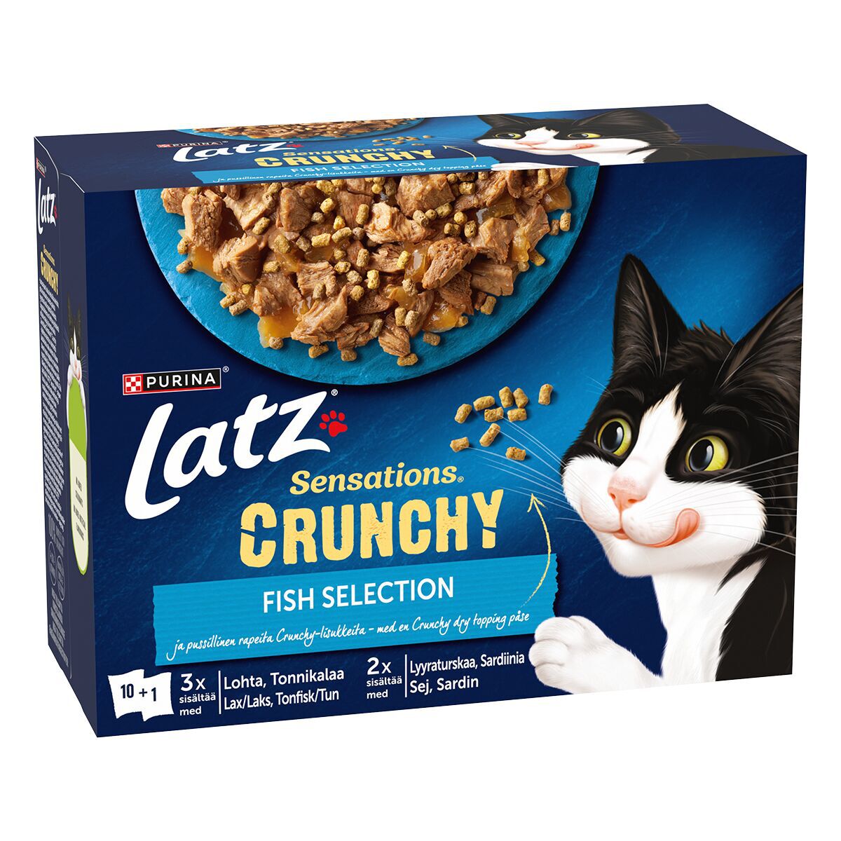 Latz Sensations Crunchy 10x85g+40g Fish jelly