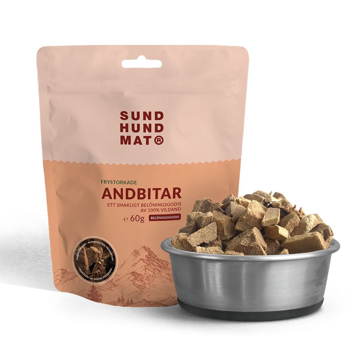 Sund Hundmat Frystorkade Andbitar 60g