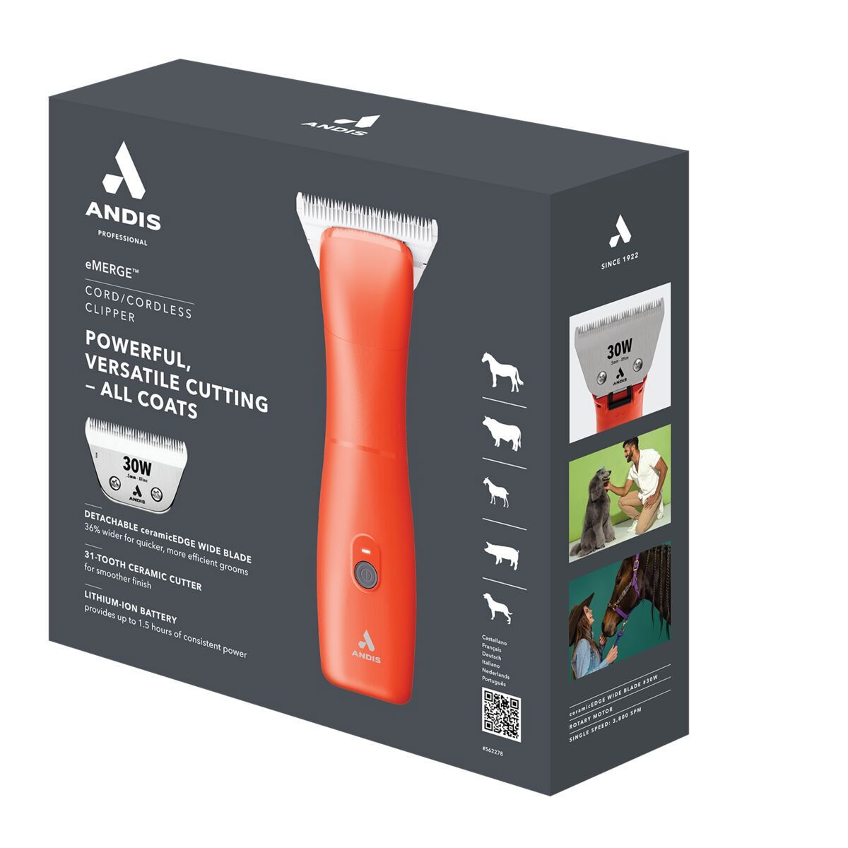 Andis eMERGE Wide clipper orange