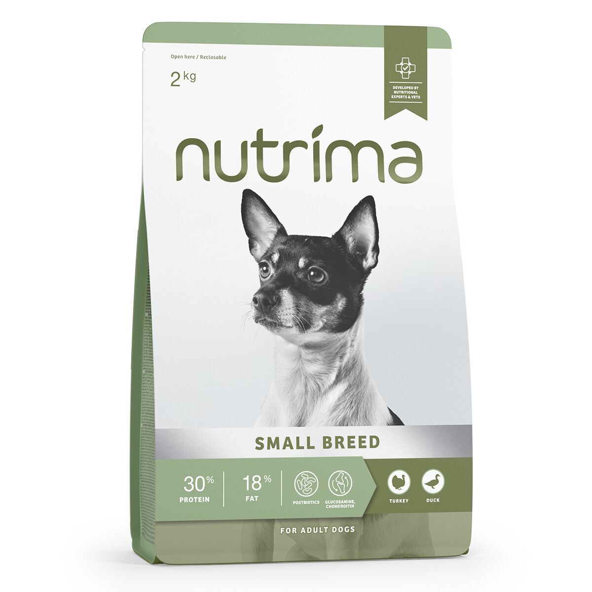 Nutrima Dog Adult Small Breed Turkey & Duck Torrfoder till Hund