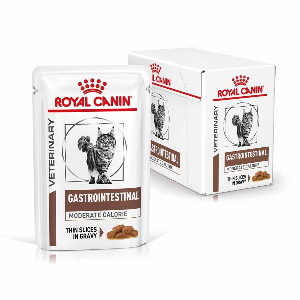 Royal Canin Veterinary Diets Gastrointestinal Moderate Calorie Slices In Gravy våtfoder för katt