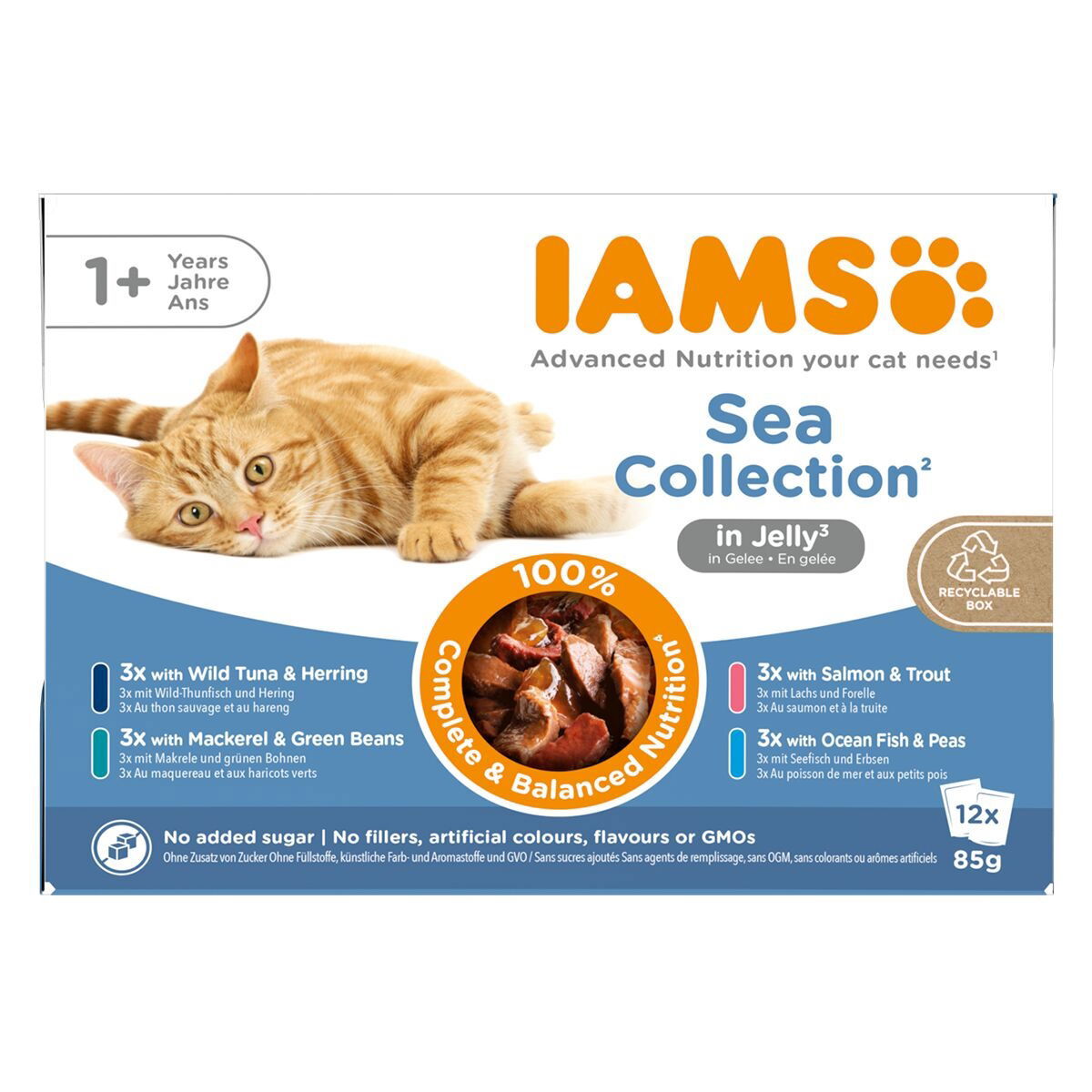 Iams Advanced Nutrition wet sea collection Jelly - Multibox 12
