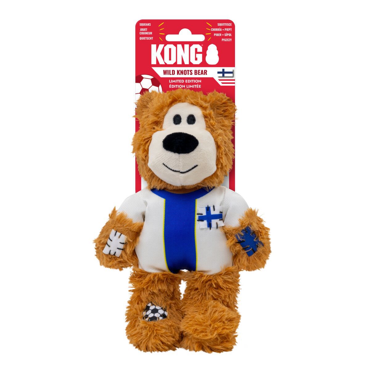 KONG Wild Knots Bj&ouml;rn Fotboll Finland Hundleksak