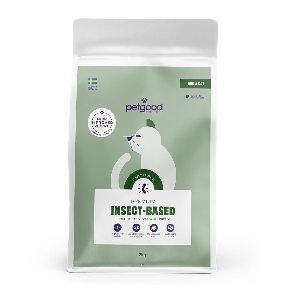 Petgood insect-based cat food adult
