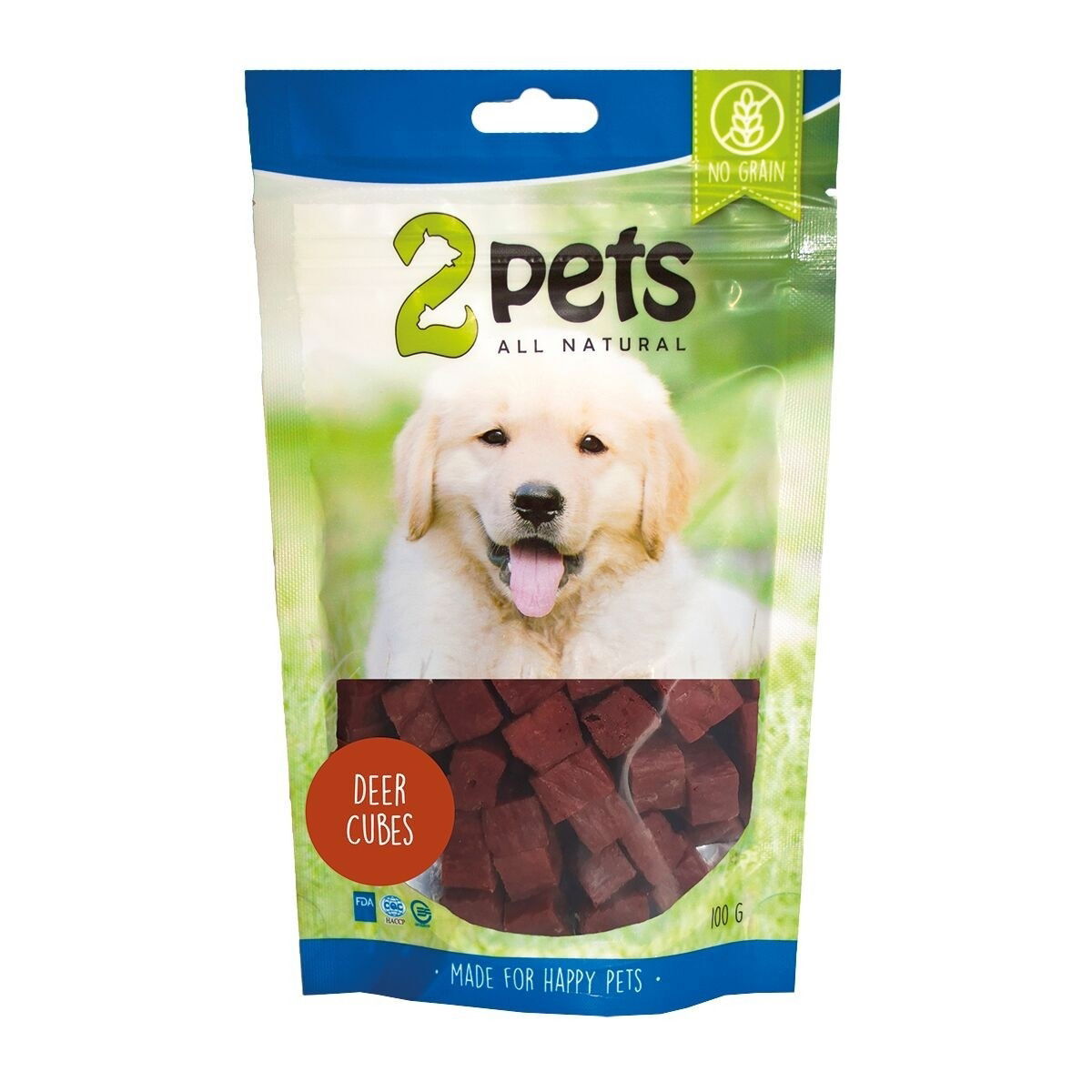 2pets Dogsnack Hjort Cubes