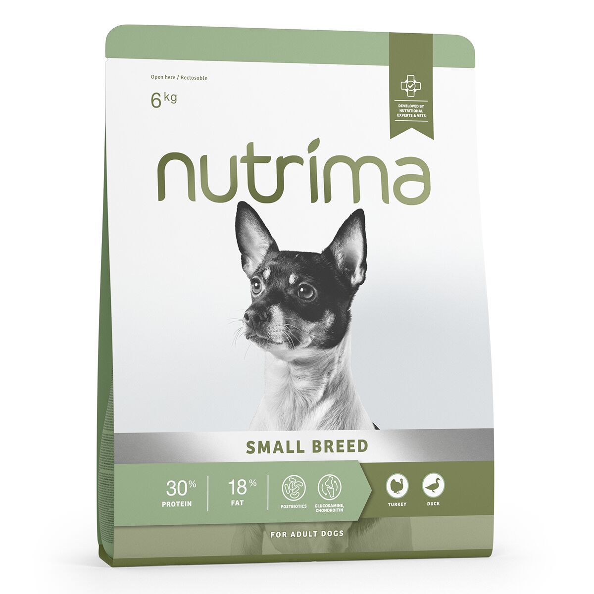 Nutrima Dog Adult Small Breed Turkey & Duck Torrfoder till Hund