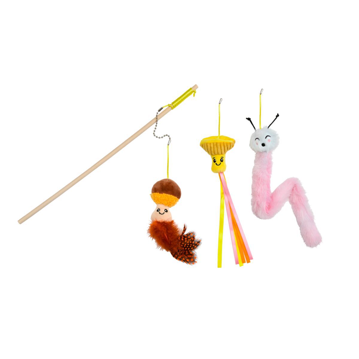 Little&Bigger Mushroom Love Kattvippa med 3 Leksaker