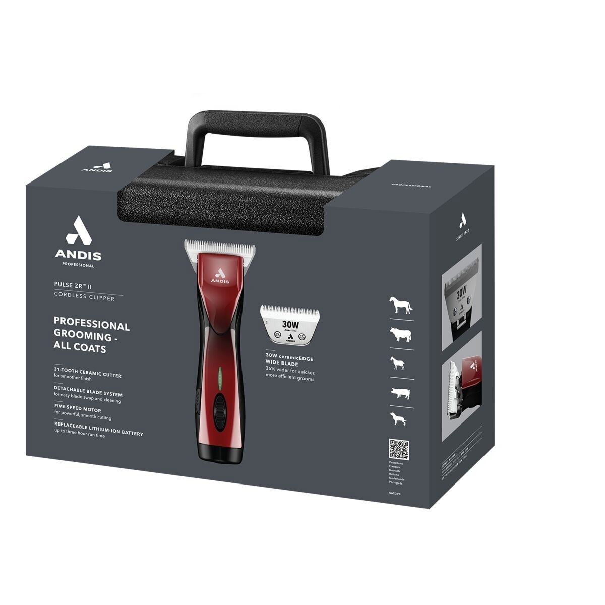 Andis Pulse ZR II  Wide clipper red