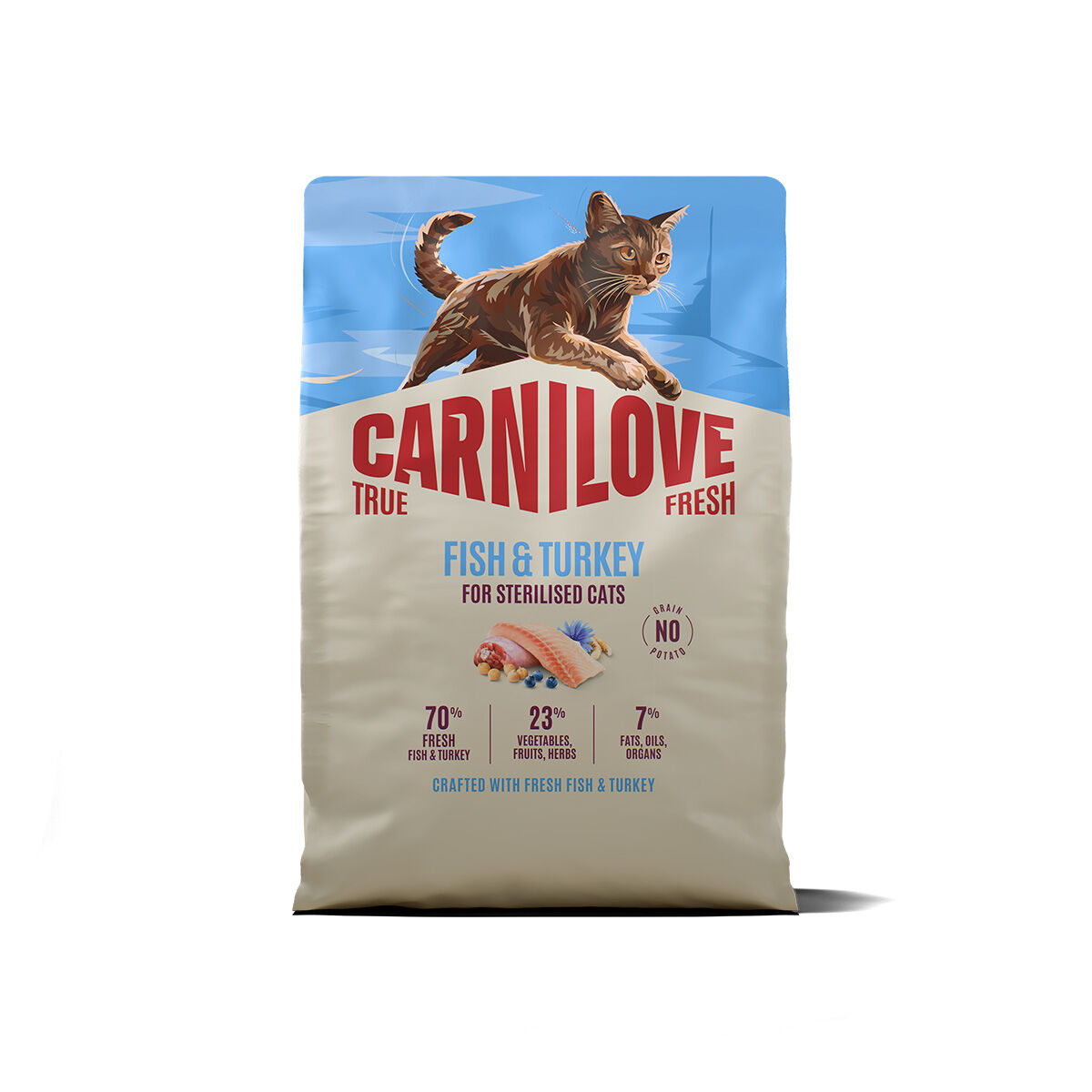 Carnilove True Fresh Cat Adult Sterilised Fish &amp; Turkey Torrfoder till Katt