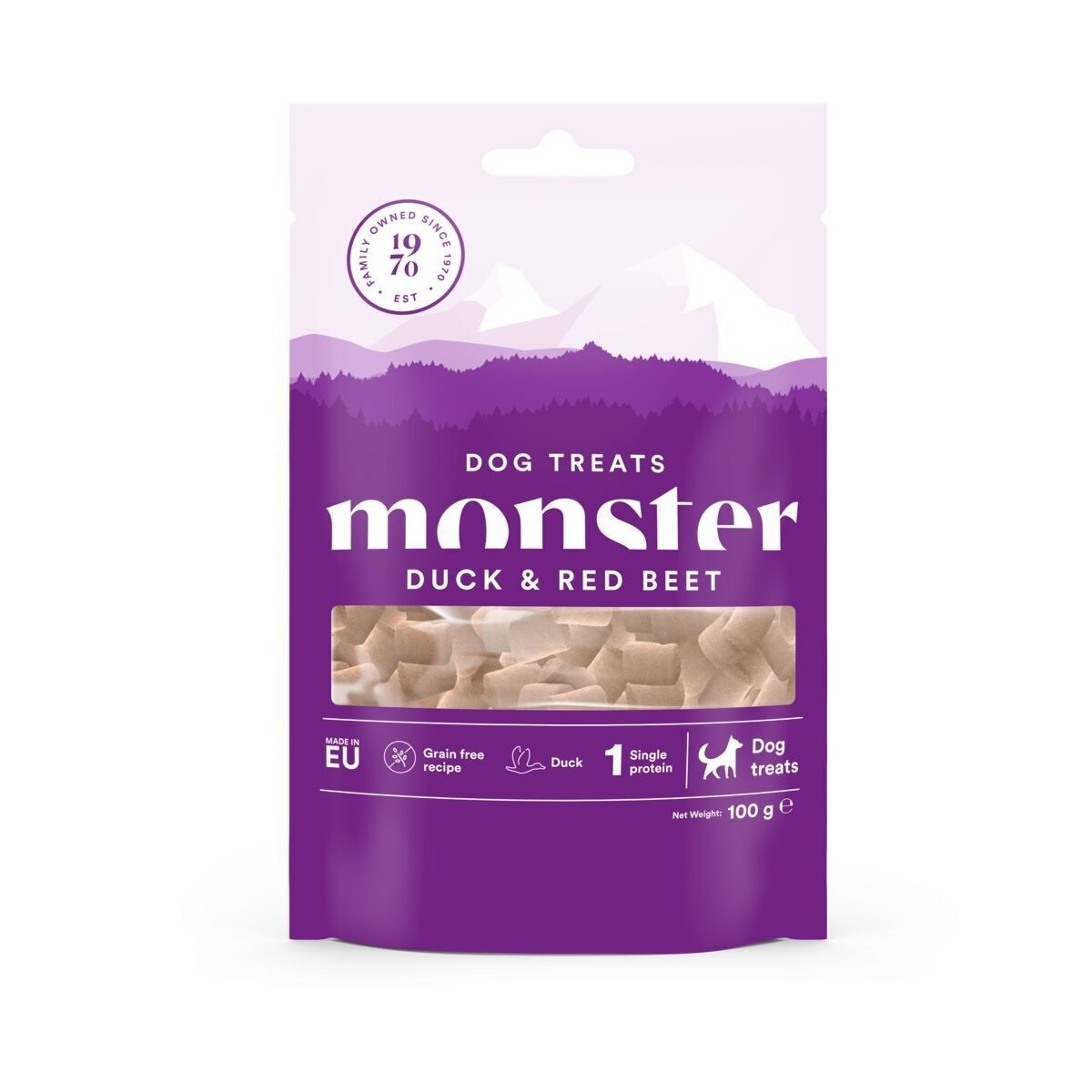 Monster Dog Treats All Breed Duck/Beet 100g 