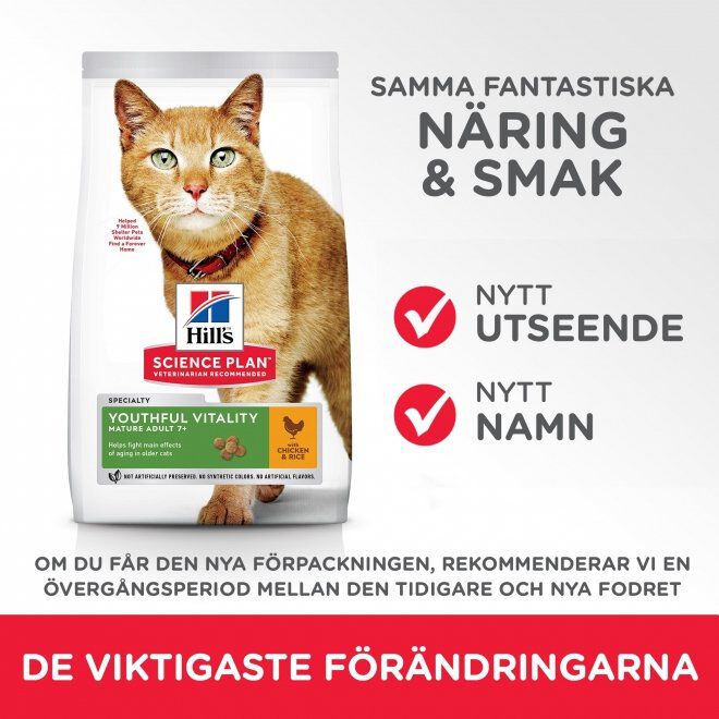 Hill's Science Plan Feline Senior Vitality Chicken with Rice