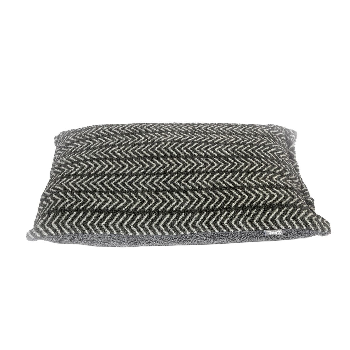 Dog bed Danish design Sherpa Fleece Charcoal Arrows