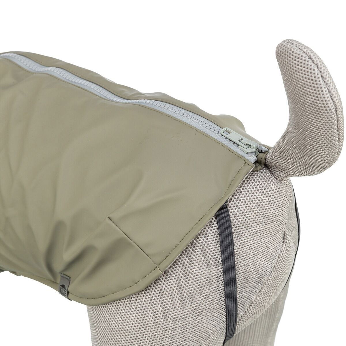 Trixie Pontis rain coat with harness, olive green