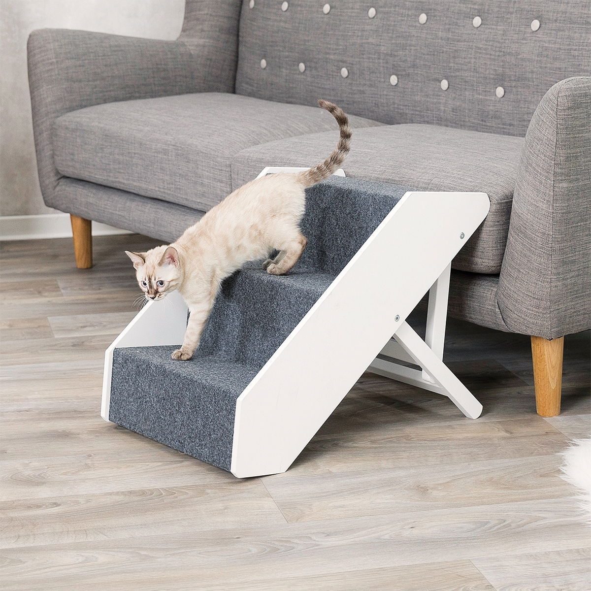 Trixie adjustable stairs white/grey