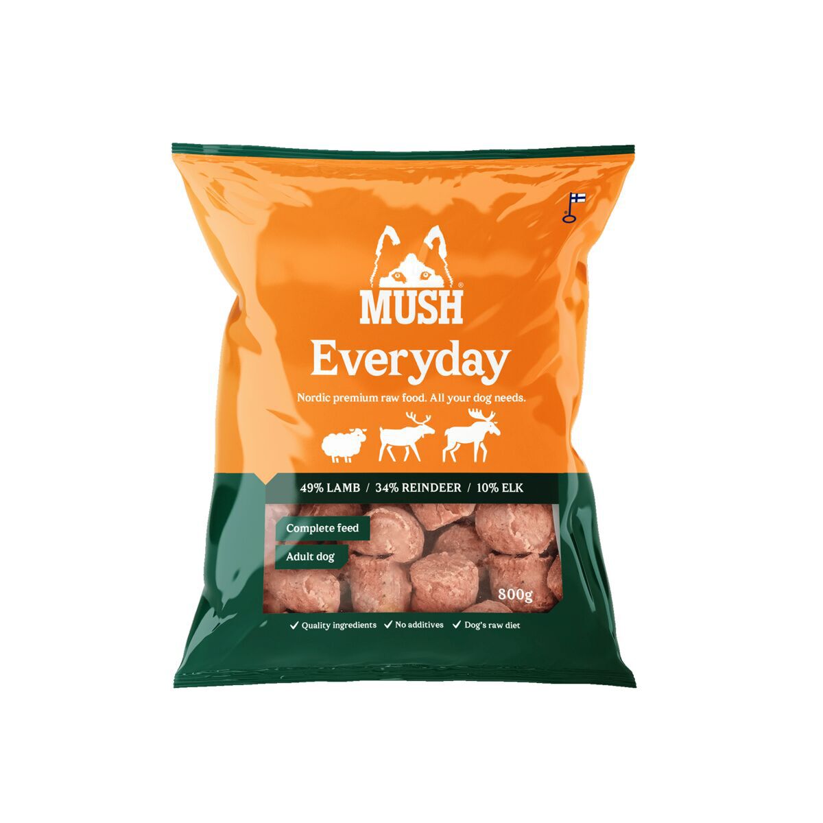MUSH Everyday Wild Lamb-Reindeer-Elk Färskfoder till Hund