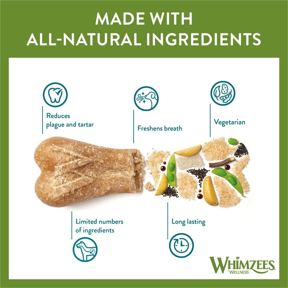 Whimzees Ricebone L Functional chew for dogs