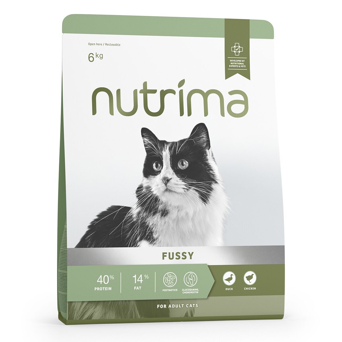 Nutrima Cat Adult Fussy Duck & Chicken Torrfoder till Katt
