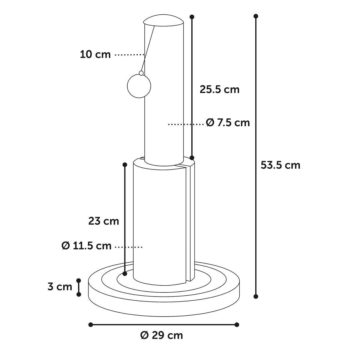 Flamingo Scratching tree Ayla Cream & Natural