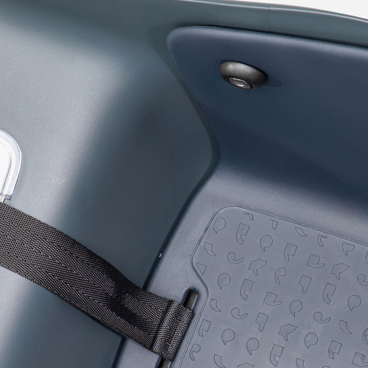 Kvisp bicycle basket with travel harness midnight grey