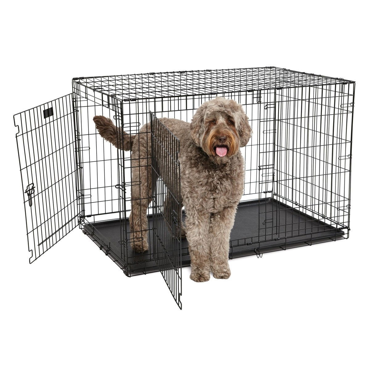 Midwest Hundbur i galler Svart